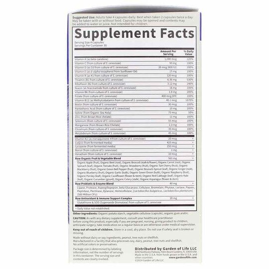 Vitamin Code Men Raw Whole Food Multivitamin, GOL